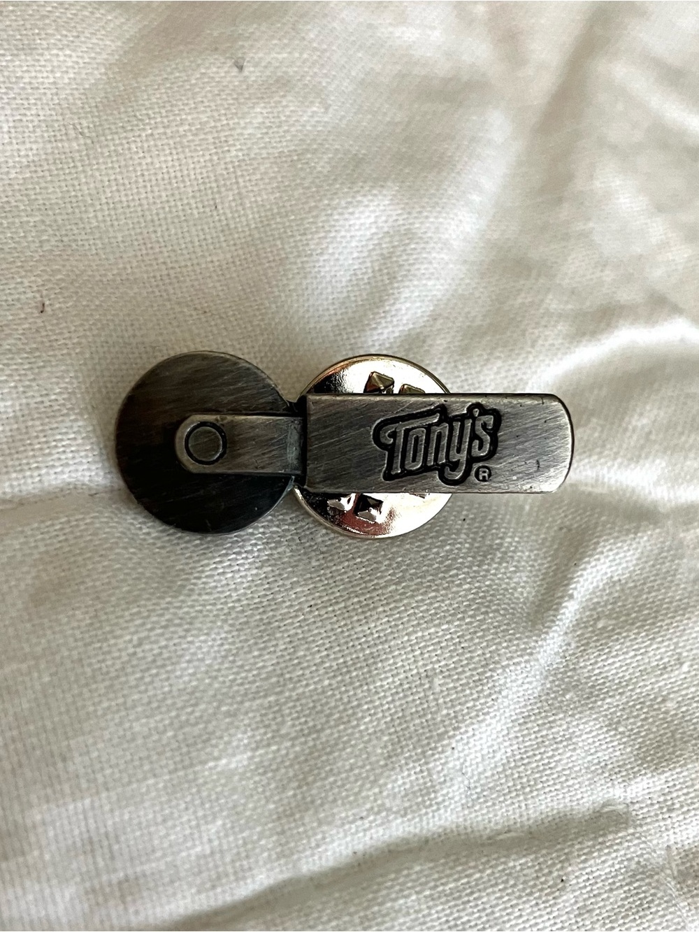 Vintage Tony's Pizza Cutter Collectible Pin Brooch